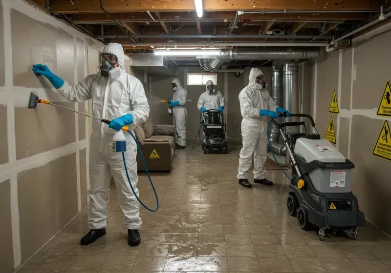 Basement Moisture Removal and Structural Drying process in Murphy, ID